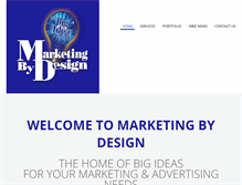 Tablet Screenshot of marketingbydesign.com